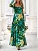 BTFBM Women Maxi Dress Spring 2026 Fashion Elegant Long Sleeve Square Neck Floral Print Party Club Wedding Guest Dresses(Floral Green Big Floral,XX-Large)