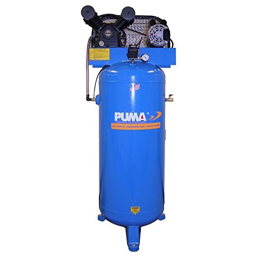 Puma Industries PK-6060V Air Compressor, Professional/Commercial Single Stage Belt Drive Series, 3 hp Running, 135 Maximum psi, 230/1V/Phase, 60 gal, 305 lb.