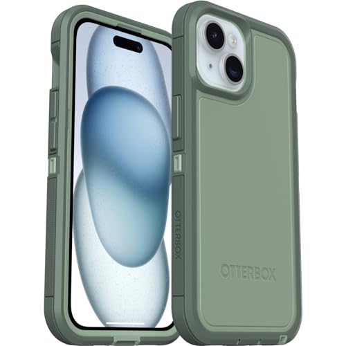 Coque Defender XT iPhone 15 OtterBox antichoc MagSafe cordon robuste vert
