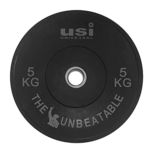 USI UNIVERSAL Olympic Weight Plates, BPB Black 20kg Pair Rubber Bumper Weight Plates Fits With 51mm Barbell, Thick Plates With Medium Bounce, Ideal For Cross Training, Weight Gym Bumper Plates (B095KNXR6F) Amazon Price History, Amazon Price Tracker