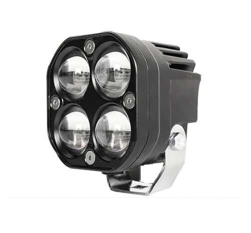 DZSQTUND Focos LED Superbrillantes 3 Pulgadas Doble Color Lámpara Antiniebla 200W Faro Para Motocicleta Camión Coche SUV ATV 30000LM 24V 12V Carcasa Lámpara Coche(1 pcs)