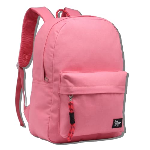 Mochila Juvenil Escolar De Costas Lisa Resistente Feminina Estilosa Elegante Academia Viagem Trabalho Treino (ROSA)