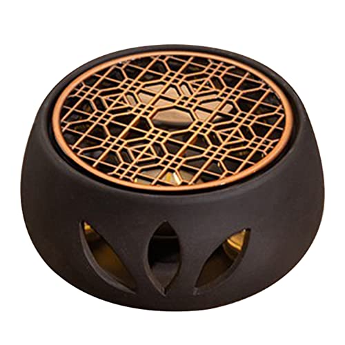 Viupolsor Ceramic Teapot Warmer Holder Base Tea Warmer Insulation Base Tea Coffee Water Warmer Hollow Candle Heating Base Holder C