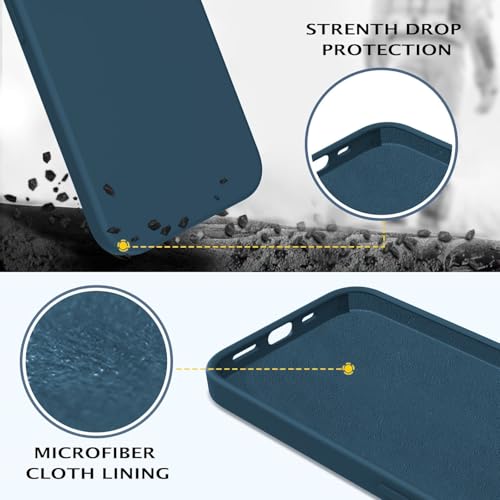 Image of DIZORO Compatible with iPhone 13 Case /iPhone 14 Liquid Silicone Case, Full Body Protective Cover, Shockproof, Slim Phone Case, Anti-Scratch Soft Microfiber Lining,(6.1 inch - Cosmos)