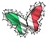 Sticar-It Ltd Forma di Farfalla Metallo Lacerato Strappato Italia Italiano il Bandiera Tricolore Motivo Vinile Adesivo per Auto Decalcomania 125x90mm Circa