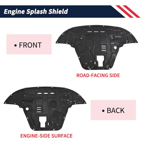 Image of Engine Splash Shield Guard for KIA K5 2021-2025 2026 - Heavy-Duty PVC Skid Plate for Radiator, Engine & Transmission - Easy Installation, Extended Coverage, Maintenance Holes & Vent Design