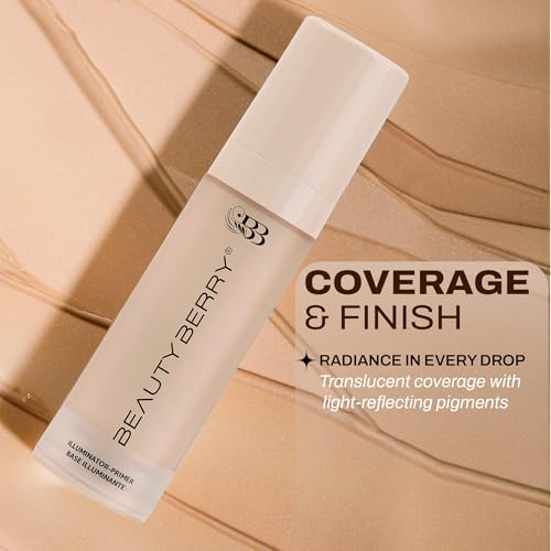 Image of Beauty Berry Base Illuminator Primer - 30ml | Luminous Finish, Long Lasting & Lightweight Formula | Keeps Makeup Fresh, Smooth & Radiant | Hydrating Primer for Face