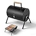 Huacan Holzkohlegrill mit Deckel und 2 pcs Kohleplatte, Edelstahl Kohlegrill Halter. BBQ Grillofen für Garten, Terrasse, Camping 41.5 * 32 * 43cm