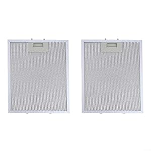 Hasaller Metalen vetfilters 2 stuks afzuigkap metalen filters 300 x 250 mm metalen vervangingsfilters voor Rangemaster afzuigkap keuken afzuigkap ventilator ventilatie