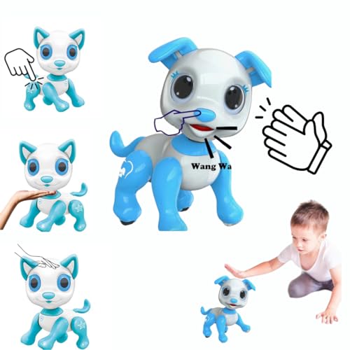 Image of Turtle Bee Toby Robot Dog Toy - Interactive Robotic Dog, Walks, Dances, Barks, Follows Commands | Robot Toy for 5-8 Years | Robotic Toys for Boys & Girls & Kids | Made in India | Blue