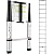 VEVOR Telescoping Ladder, 12.5 FT Aluminum One-Button Retraction Collapsible Extension Ladder, 375 LBS Capacity w/Non-Slip Feet, Portable Multi-Purpose Compact Ladder for Home, RV, Loft, ANSI Listed
