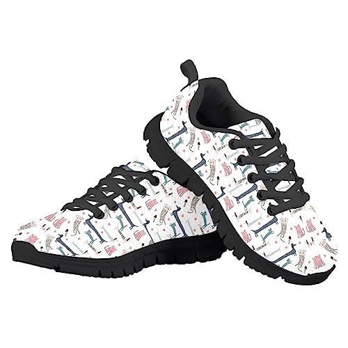 MARSVOVO Boys Girls Walking Shoes Non Slip Flexible Athletic Lightweight Breathable Printed Kids Running Shoes Most Comfortable Black White Sole Casual Fashion Non Slip Sport Kids Sneakers4