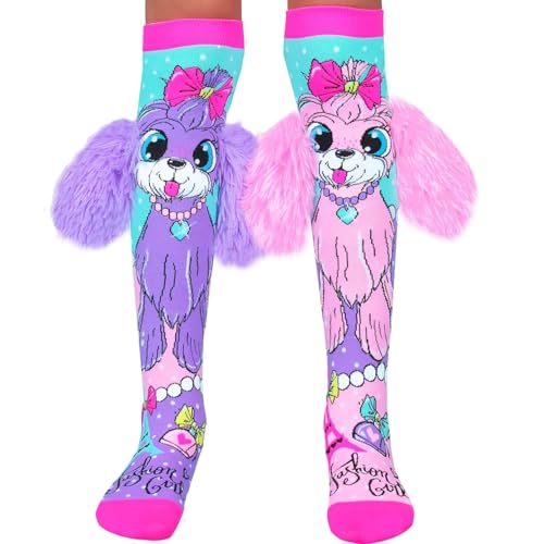 Crazy Socks for Girls Kids Knee High Socks Funny Socks Dog Ear Mid Socks Cute Animal Patterns Stretch Socks
