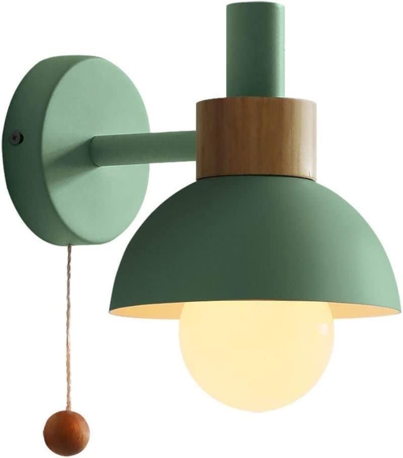 Fer forgé avec cordon traction réglable pour lampe de chevet salon et bureau