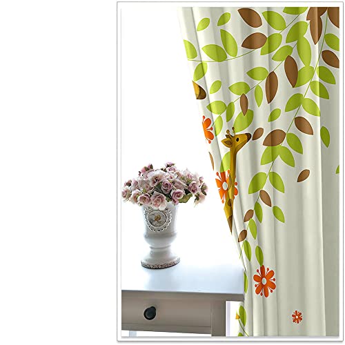 Kinderkamer Verduisterende Gordijnen Kleur tekenfilm giraf bloemen 3D Drukpatroon ondoorzichtige met oogjes Home Decor… - Image 4