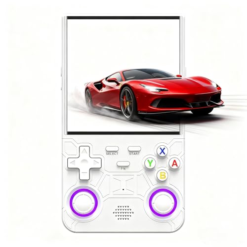 Image of R36 Ultra Retro Handheld Game Console-2025 Model with 128GB, 4-Inch IPS Screen, Over 30K Games Mini Video Games Console, Supports 23 Emulators, Linux-Based Retro Gaming Console (White)