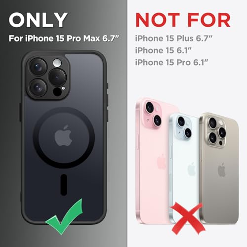 CAPRARO Magnetic Case for iPhone 15 Pro Max, Compatible with MagSafe, Full Camera Protection, 14FT Drop Protection - Image 2