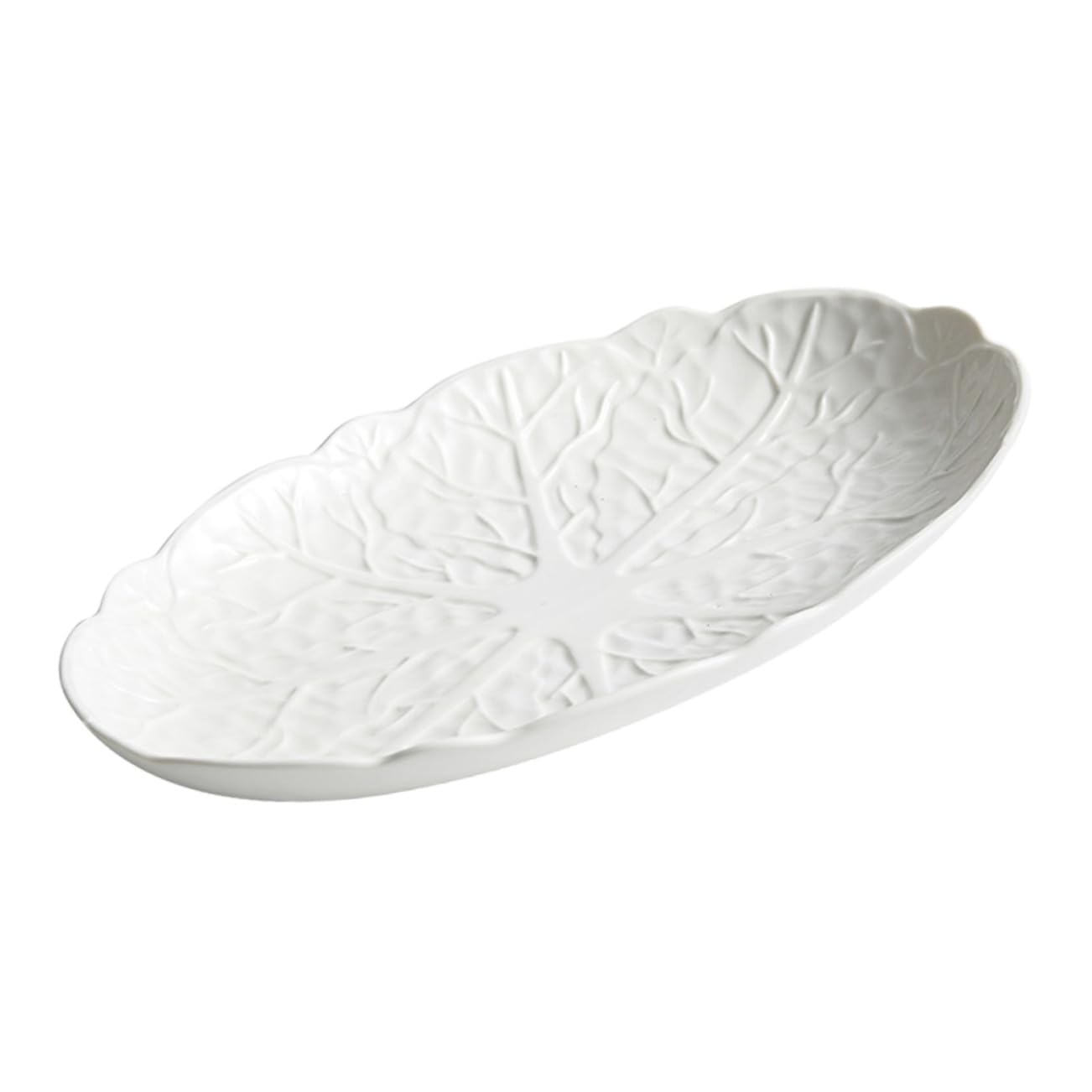 Plat en céramique blanc COLLBATH haute résistance pour poissons et présentation de table
