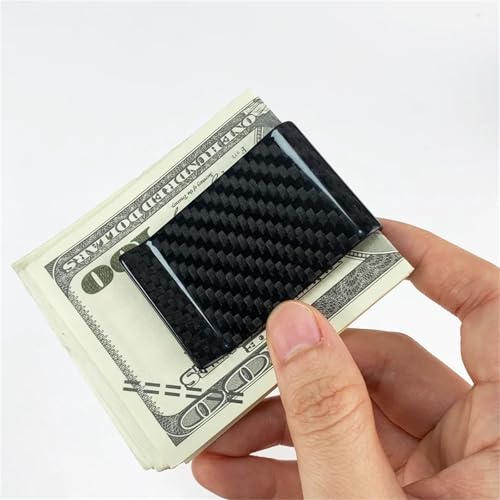 Money Clip for Men 2pcs Black Carbon Fiber Sim Wallet Money Clip for Men Women2
