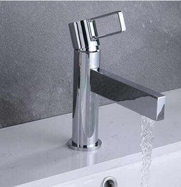 Robinet de lavabo chrome short mitigeur eau chaude et froide pour salle de bain