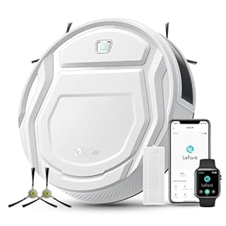 Lefant M210 Robot Vacuum Cleaner, 2200Pa Strong Suction, 7.8cm Thin 28cm DIA, Automatic Self-Charging Small Robotic Vacuum, Wi-Fi/App/Alexa Control, Ideal for Pet Hair Hard Floor and Carpet