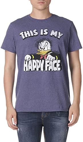 Disney mens Disney Men's Donald Duck T-shirt novelty t shirts, Navy Heather, X-Large US