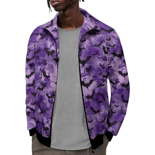 Image of Men's Lightweight Jackets Casual Full Zip Fleece Jacket Men Coats Fashion Long Sleeve Sweatshirt
