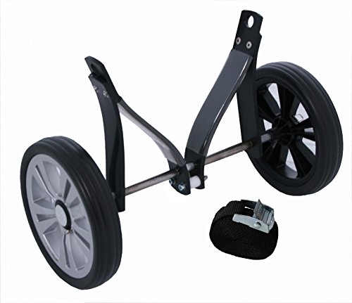 Eckla Kajakwagen Orkca Alaska 1280, Schwarz, Edelstahl, Verjüngt, Minimalistisch, Kajakaktivitäten, Transport von Kayaks am Ufer