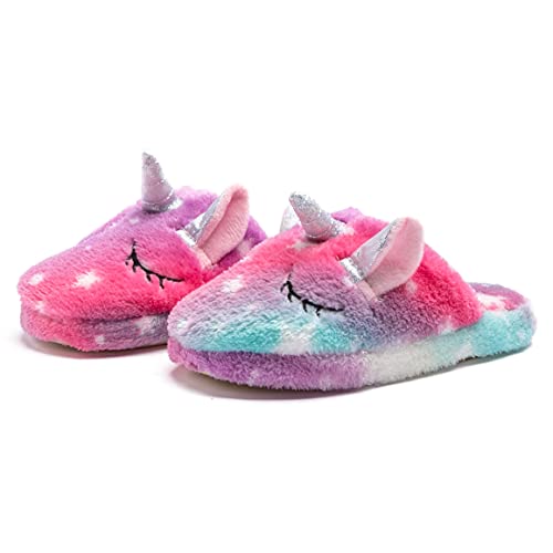 FZOSM-Girls-Unicorn-Dressing-Gown-Soft-Hooded-Robe-Sleepwear-with-Unicorn-Slippers-Gifts-for-Girls