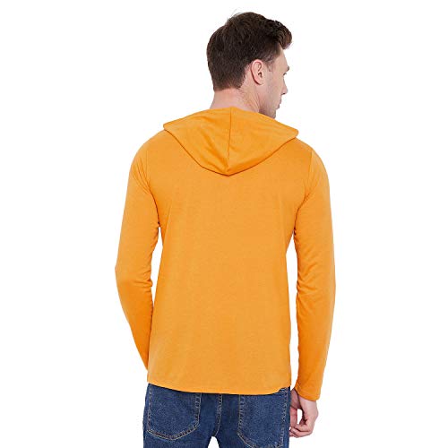 Image of LE BOURGEOIS Men Solid Regular Fit Hooded Neck Full Sleeve Cotton Sweatshirt Hoodie T-Shirt