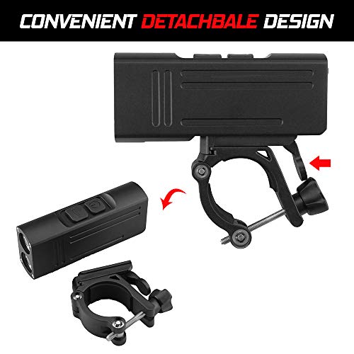 DECDEAL Bicicleta luz USB recarregável IP68 resistente à água bicicleta LED luz frontal lanterna de