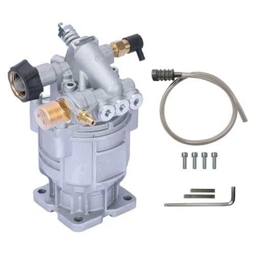 YueHeLe OEM Technologies 3/4 Shaft Horizontal replacement Pressure Washer Pump rebuilt kit Max 3400 PSI 2.5 GPM Compatible with Homelite Troybilt Generac Genmax Simpson Ryobi Karcher etc