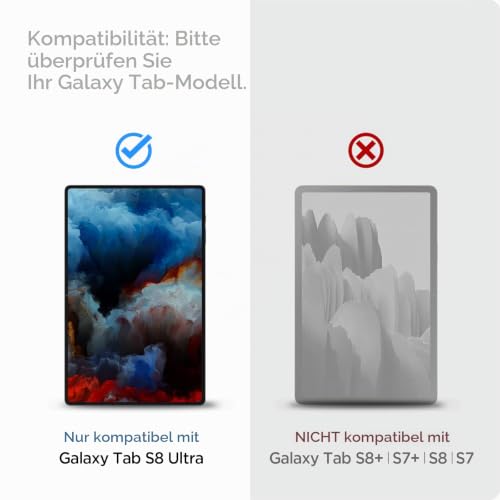 Spigen Glas.tR EZ Fit Schutzfolie kompatibel mit Samsung Galaxy Tab S8 Ultra, 14.6 Zoll, Schablone für Installation, Kristallklar… – Ansicht 3