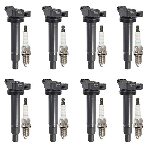 Vplus Ignition Coil Pack and Spark Plug Set of 8 Compatible with Toyota 4Runner Tundra Sequoia 4.7L V8 Replacement for UF230
