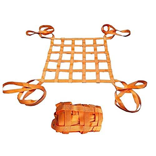 MAHFEI Hebenetz, Material Handling Riemen für Fracht 0.3-3T Lift Net Geeignet Starke Lastaufnahme für Industrie, Logistik, Bauwesen Fracht Heben Netze (Farbe : Orange, Größe : 3x3m-2t) Cover