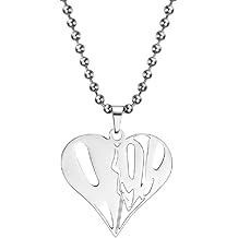 999 Necklaces Premium Stainless Steel Pendant Gifts for Young Singer Fans Silver