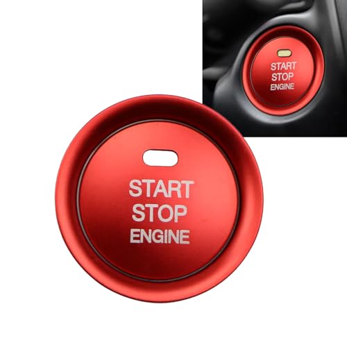 【Eccellente protezione】: con lega di alluminio di alta qualità, il copriauto Mazda CX3 può proteggere il pulsante del motore dell'auto da graffi e polvere e mantenerlo pulito come nuovo.