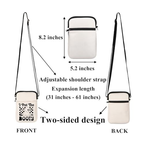 FUSTMW Funny Ghost Gifts Ghost Crossbody Bag Ghost Lover Cell Phone Purse with Adjustable Strap2