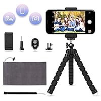 LOETAD Treppiedi per Cellulare Octopus Flessibile Cavalletto 360&deg;Registrabile con Telecomando...