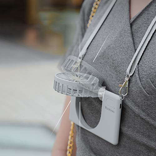 Ordinateur de poche et ventilateur USB portable gris pour bureau