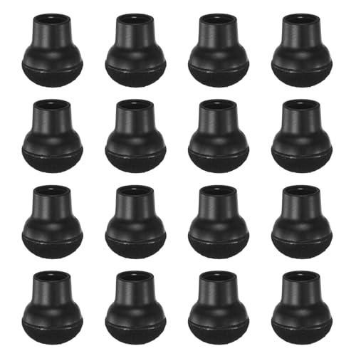 Image of M METERXITY 16-Pack Chair Leg Floor Protectors, 0.55 inch-0.75 inch Silicone Cups Round Felt Furniture Pads for Chairs /Tables in Hardwood Floors /Tile Floors, Chair Leg Covers [Black]