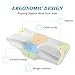 MARNUR Cervical Pillow Contour Memory Foam Orthopedic Pillow for Neck Pain Sleeping for Side Sleeper Back Sleeper Stomach Sleeper+White Pillowcase(1 PCS)