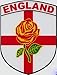 "England"-Aufkleber, mit Englischer-Rose-Motiv und Flagge, Vinyl-Autoaufkleber
