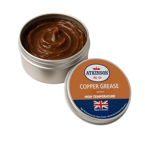 Atkinson Oil Co. Premium Copper Grease High-Temperature Anti-Seize Compound - 30g Tube - Made in UK - Protects Against Seizing Corrosion & Rust