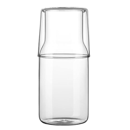 Bedside Water Carafe Set with Tumbler Glass Set for Bedroom