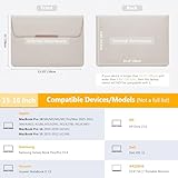 HYZUO 15-16 Inch Laptop Sleeve Case with Stand for MacBook Pro 16 M4/M3/M2/M1 2025-2019, MacBook Pro 15 2015-2012, XPS 15, Samsung Galaxy Book Flex/Pro 15, Beige(Smiley) - Image 6