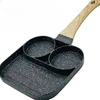 Frigideira para Ovo Antiaderente 4/3 em 1 - Frita Sem Óleo, Não Gruda, Multiuso e Saudável para Café da Manhã (3 em 1)