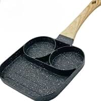 Frigideira para Ovo Antiaderente 4/3 em 1 - Frita Sem Óleo, Não Gruda, Multiuso e Saudável para Café da Manhã (3 em 1)