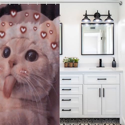 Rideaux de douche imperméable en textile robuste de 140x183cm - 5