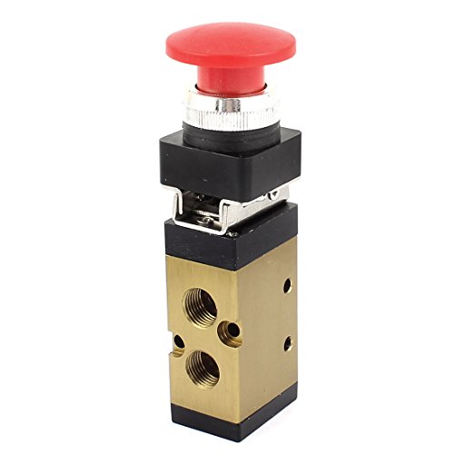 Commutateur momentané pneumatique 5 voies JCAKES vanne rouge 2 positions pour contrôle industriel